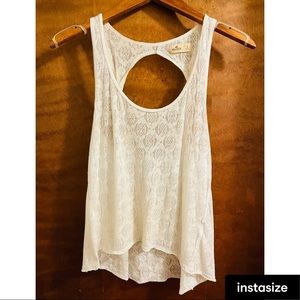 White Hollister tank top (small)
